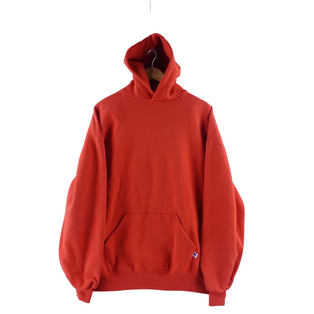 Vintage Russell Mens XXL Athletic Hoodie Red Made in USA Pullover Sweatshirt